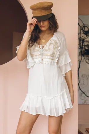 June Dress White