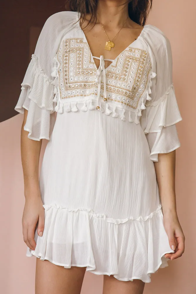 June Dress White