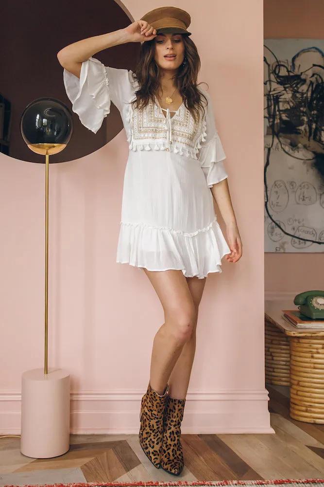 June Dress White