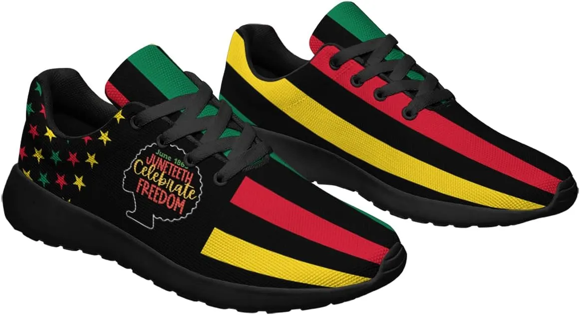 Juneteenth Freedom Day Shoes Men Women Freeish Since 1865 Running Sneakers African Black History Tennis Shoes Gift for Black Family