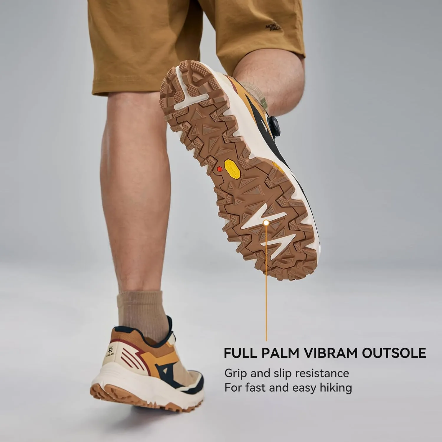 KAILAS Men's Kuocang BOA Hiking Shoe Breathable V Sole Non-Slip Shoes Lightweight Low Height Outdoor Trail Trekking Shoes