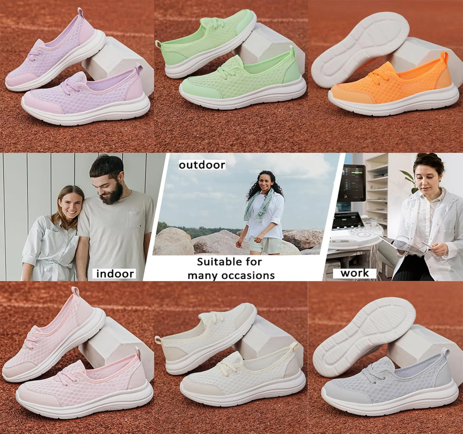 KCTRFSJ Women Kotsas Arch Support Orthopedic Shoes,Walkclouds Breathable Slip-On Flat Walking Shoes,Lightweight Breathable Non-Slip Low Top Casual Shoe