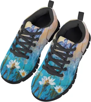 KEIAHUAN Kids Sneakers for Boys Girls Lightweight Breathable Washable Strap Athletic Tennis Shoes for Running Walking