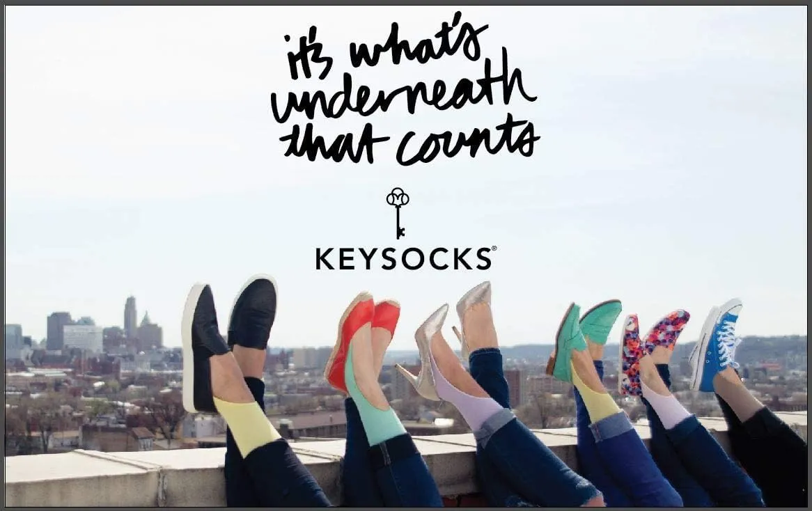 KEYSOCKS Women's Original No-Show Knee High Socks
