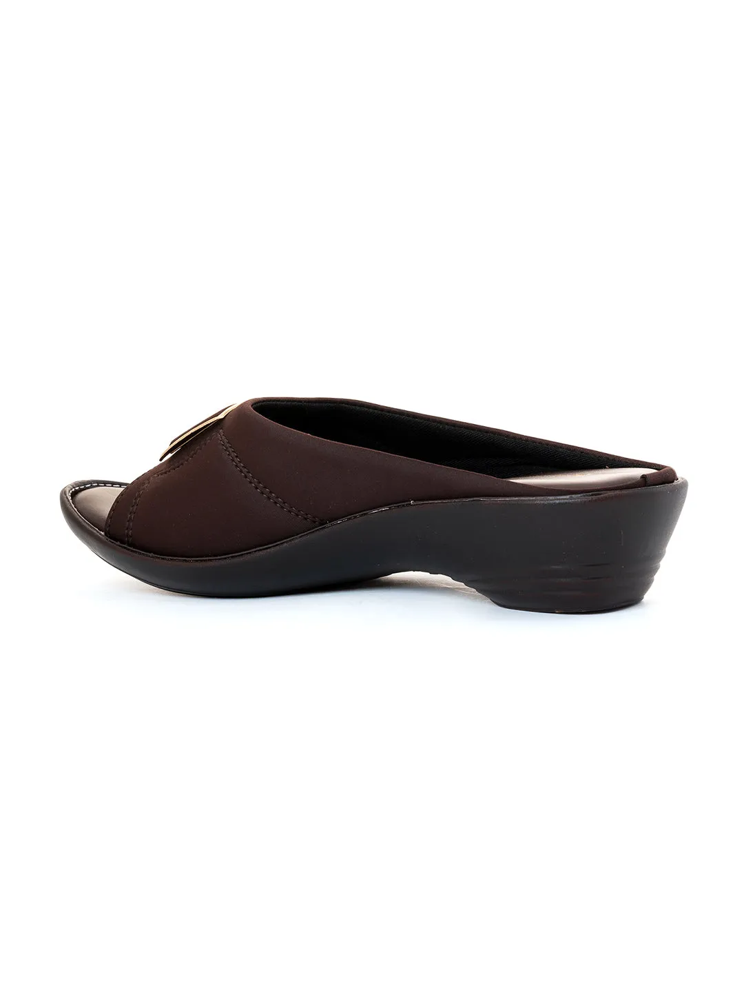 Khadim Wedge Heel Mule Slip On Sandal for Women