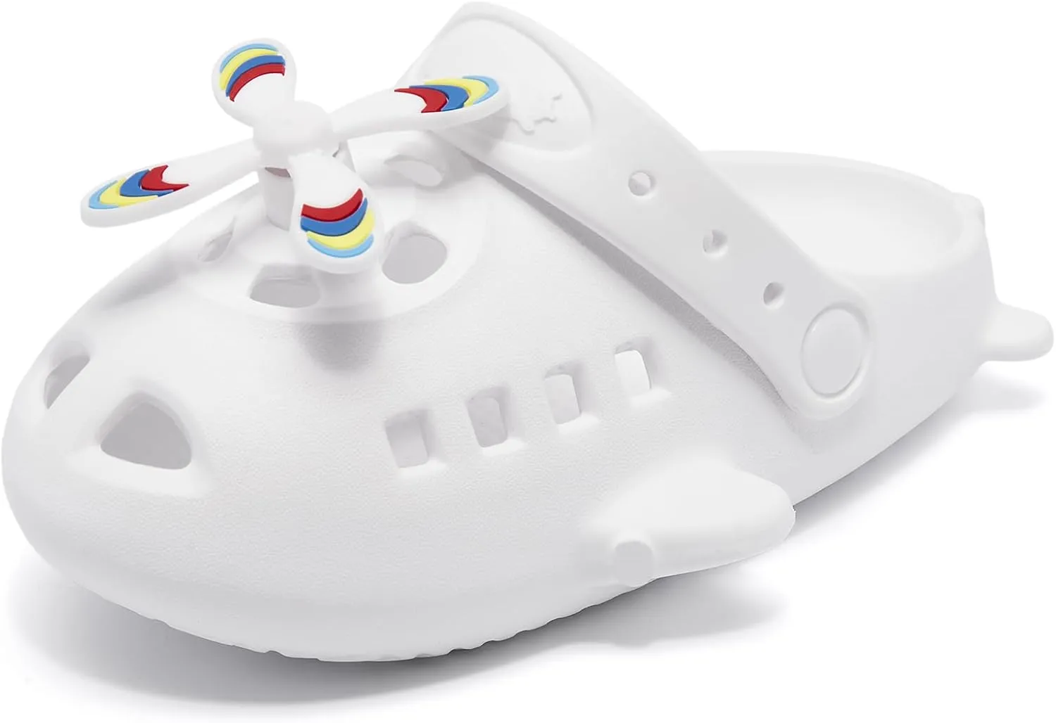 Kid's Girls Boys Clogs Garden Shoes Shark Slides Fun Airplane Shape Slippers Lightweight Breathable Slides Slippers Summer Indoor Outdoor Kids Beach Pool Water Sandals