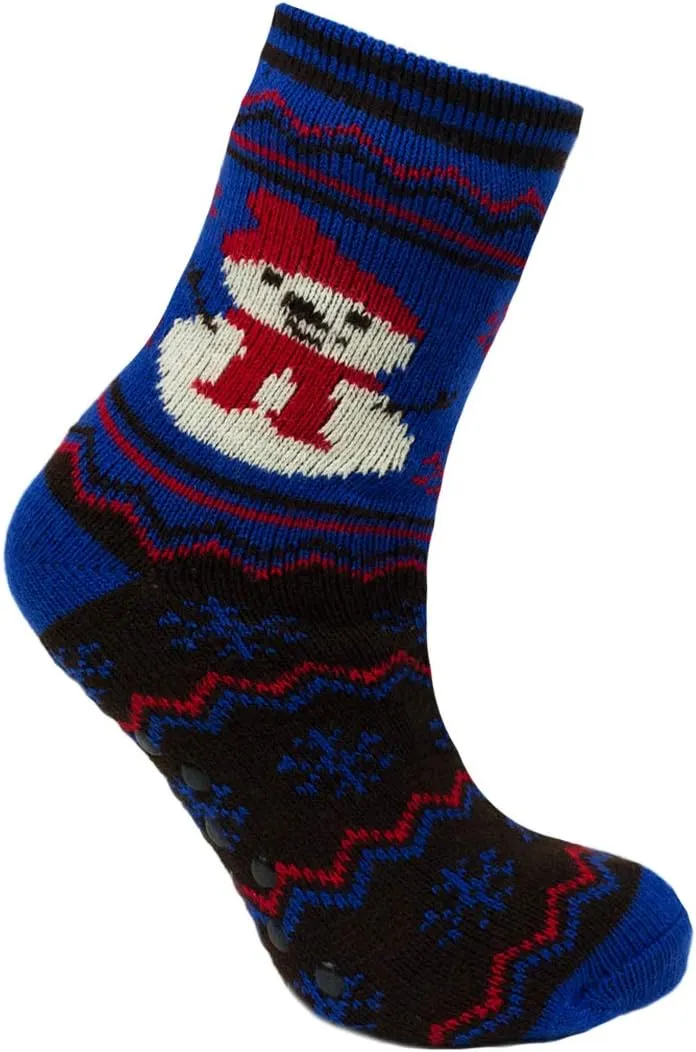 Kids Novelty Christmas Fleece Lined Slipper Socks