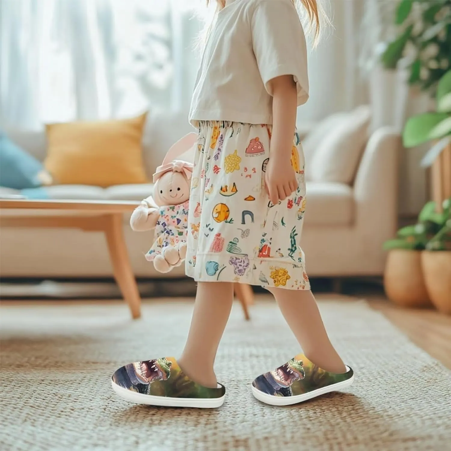 Kids Slippers Boys Winter Warm House Shoes Girls Indoor Cozy Fuzzy Slipper Bedroom Slip On Shoe