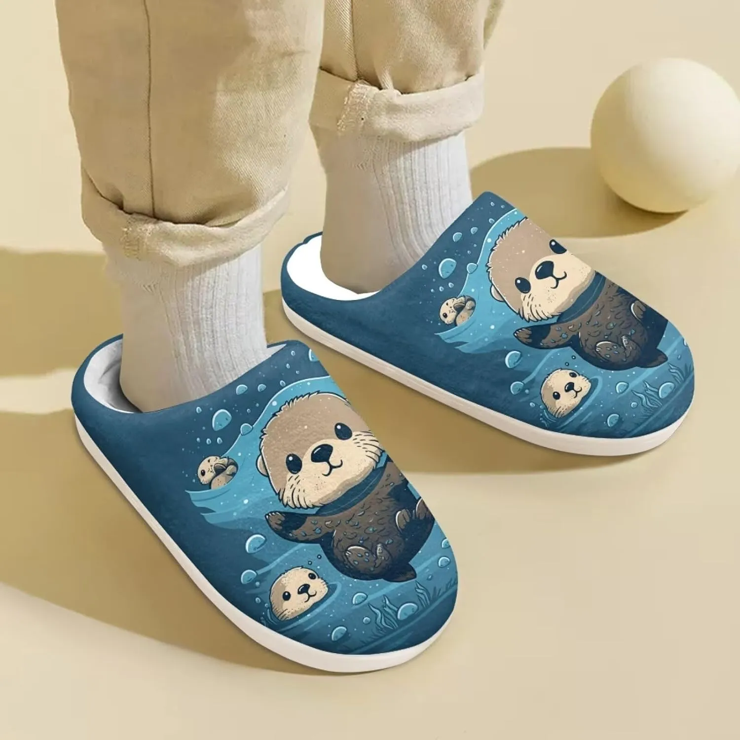 Kids Slippers for Girls Boys Warm Plush House Slippers Bedroom Slip On Fuzzy Slippers Size 9-14.5