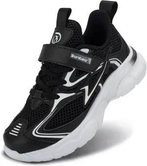 Kids Sneakers for Boys Girls Mesh Breathable Running Shoes Hook and Loop Lightweight Athletic Casual Shoes