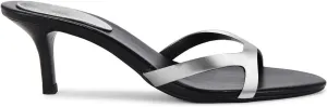 Kitten Heels for Women Single Strap Low Heel Open Toe Mule Shoes Non Slip Sandals