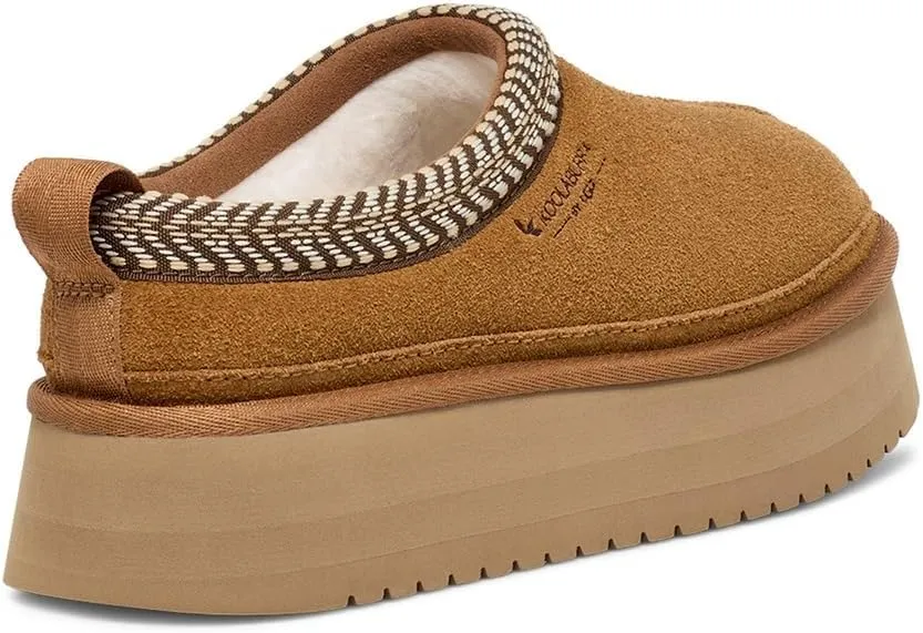 Koolaburra by UGG Burree Platform Slippers for Women - Suede Upper - Faux-Fur Sockliner - Textile Lining