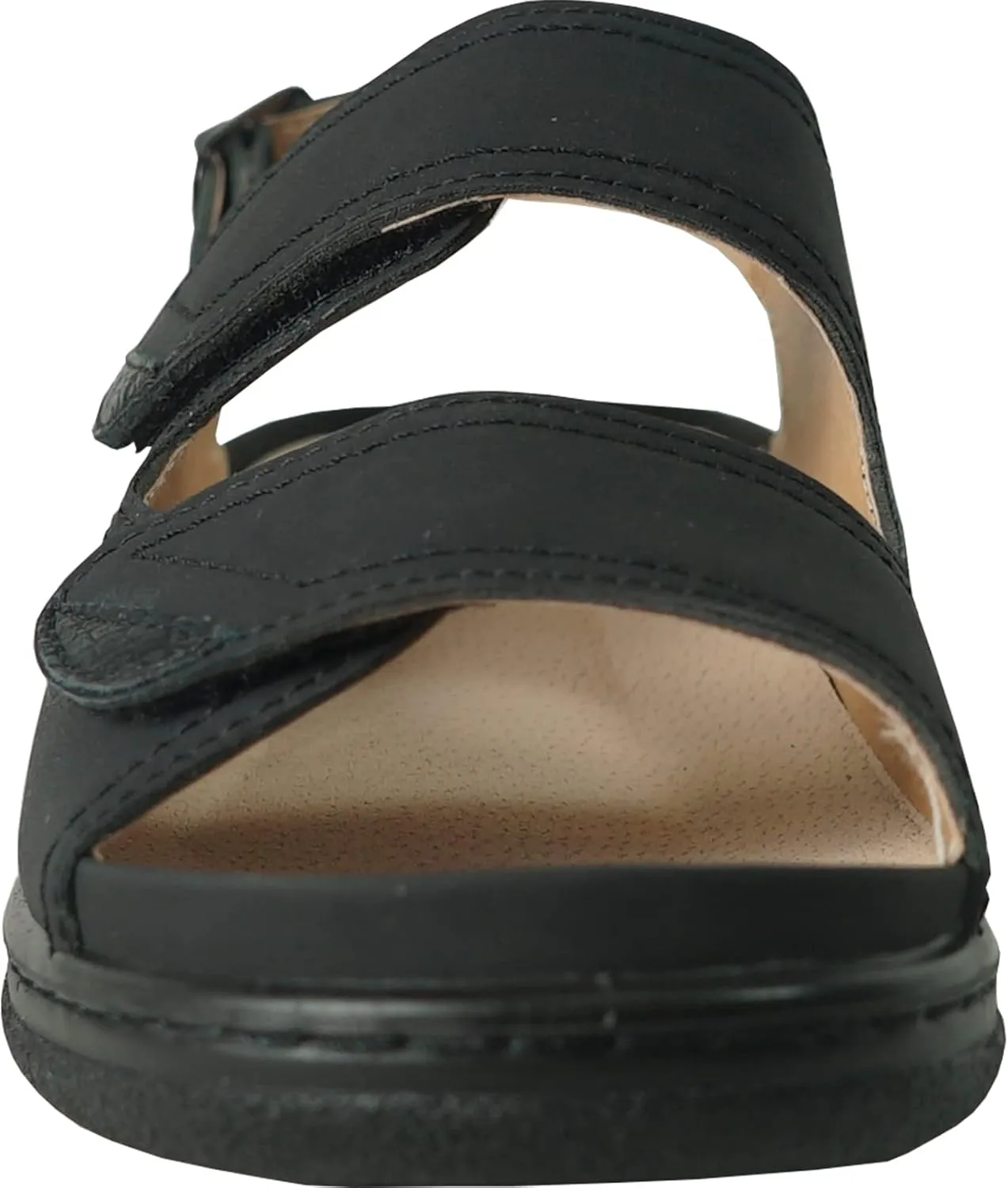 KOZI Canada Women Comfort Mule Shoe Casual Wedge Sandal with Round Toe Replaceable Orthopedic Insole Black Camel Navy Taupe