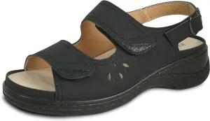 KOZI Canada Women Comfort Mule Shoe Casual Wedge Sandal with Round Toe Replaceable Orthopedic Insole Black Camel Navy Taupe