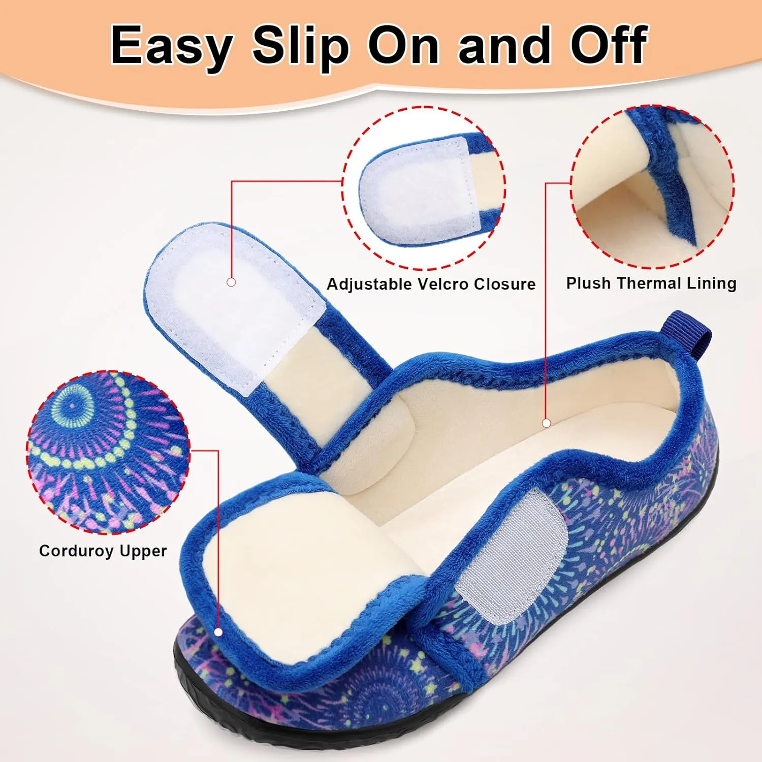 L-RUN Barefoot Womens & Men Soft House Slippers - Lightweight Indoor & Outdoor Slippers - Adjustable Home Shoes