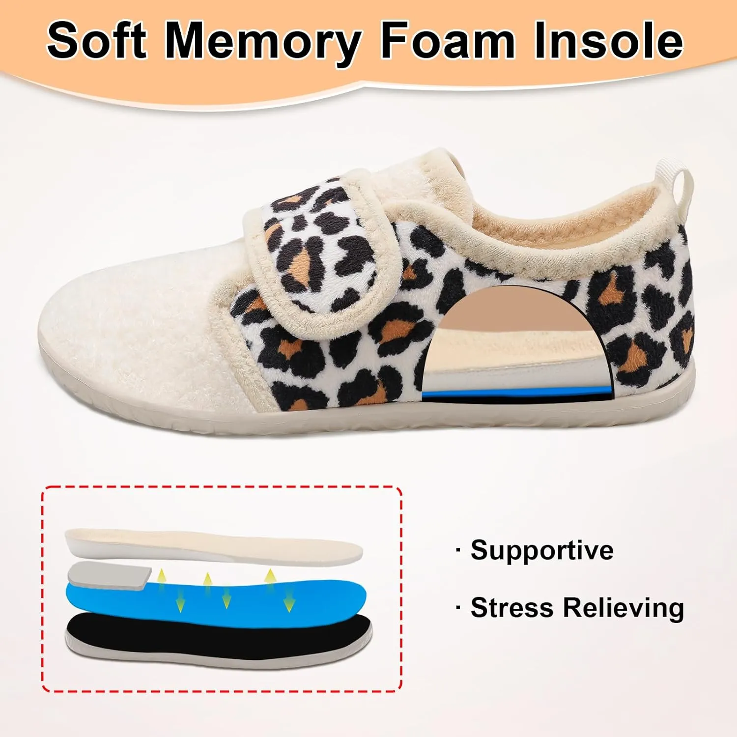 L-RUN Barefoot Womens & Men Soft House Slippers - Lightweight Indoor & Outdoor Slippers - Adjustable Home Shoes