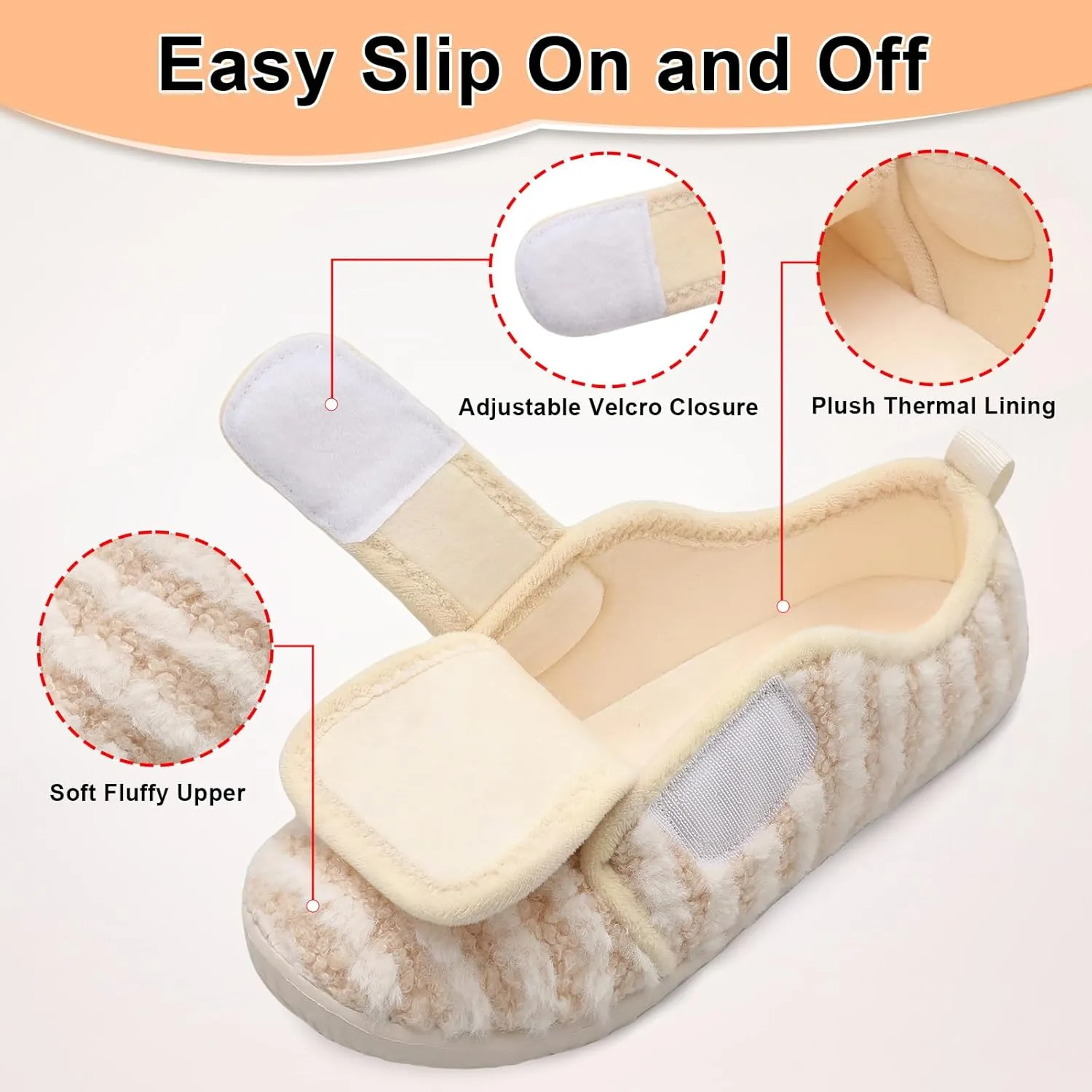 L-RUN Barefoot Womens & Men Soft House Slippers - Lightweight Indoor & Outdoor Slippers - Adjustable Home Shoes