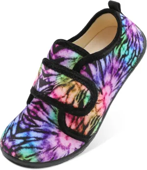 L-RUN Barefoot Womens & Men Soft House Slippers - Lightweight Indoor & Outdoor Slippers - Adjustable Home Shoes