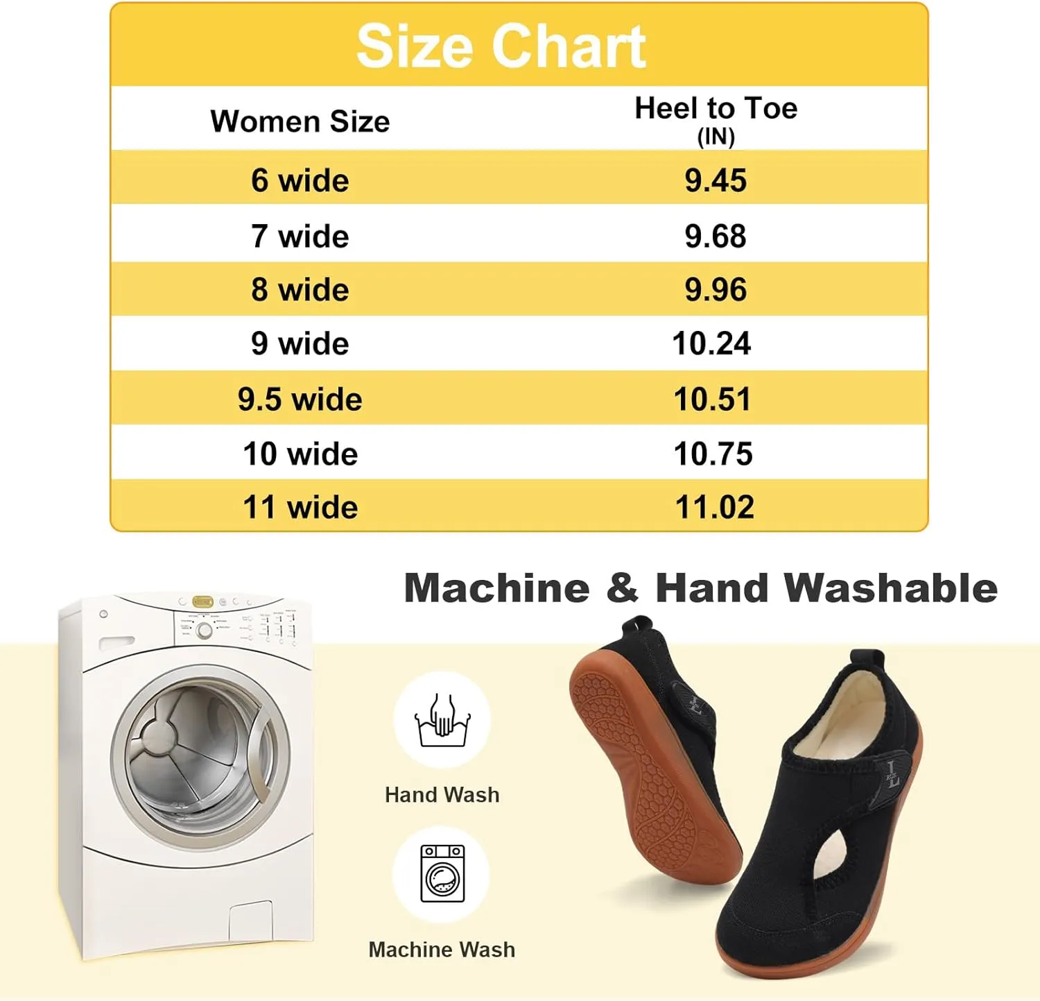 L-RUN Womens Wide Toe Box Barefoot Diabetic Shoes - Ladies House Slippers for Indoor and Outdoor