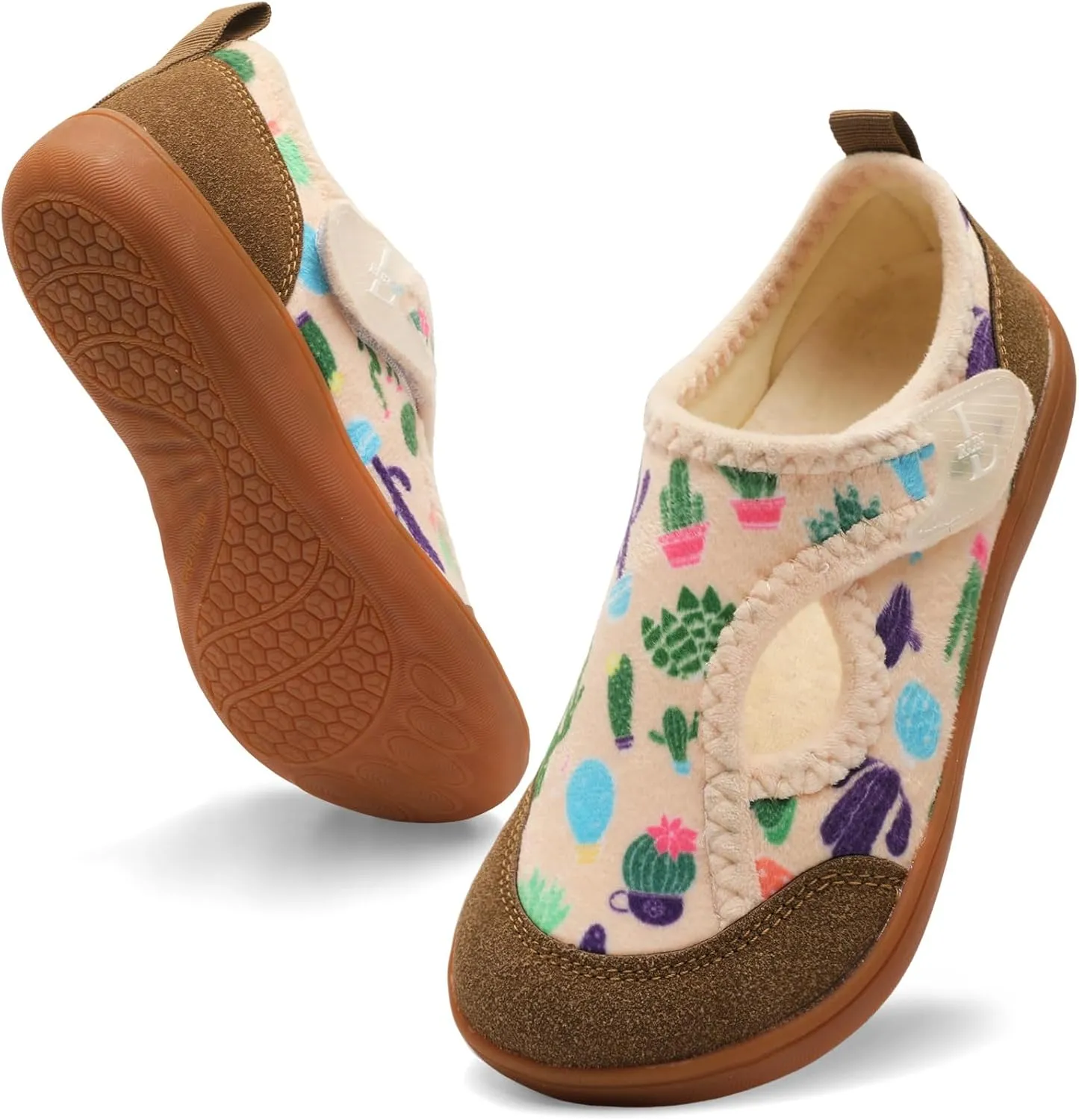 L-RUN Womens Wide Toe Box Barefoot Diabetic Shoes - Ladies House Slippers for Indoor and Outdoor