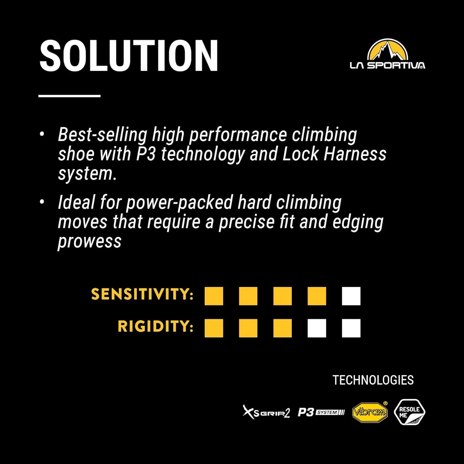 La Sportiva Mens Solution Rock Climbing Shoe
