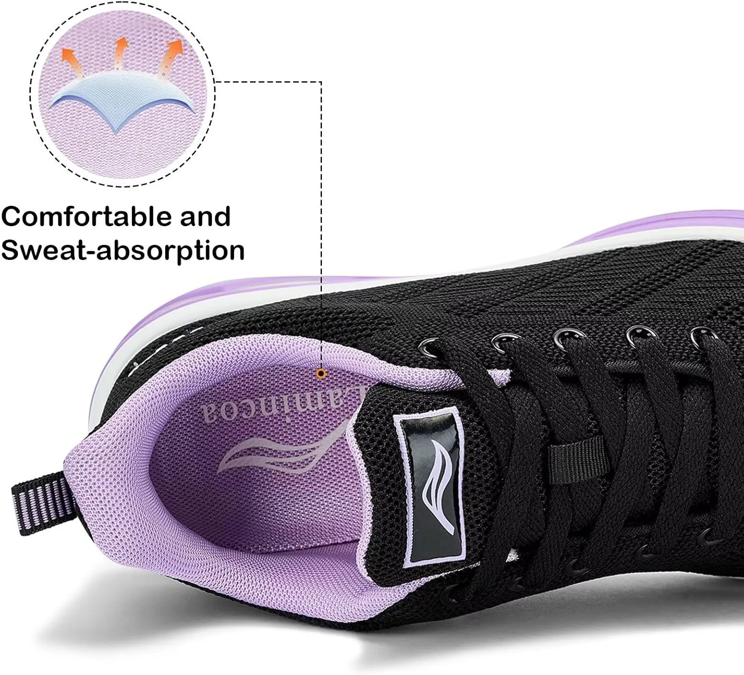 Lamincoa Women's Wide Toe Box Sneakers Wide Road Running Shoes Athletic Tennis Shoes for Women
