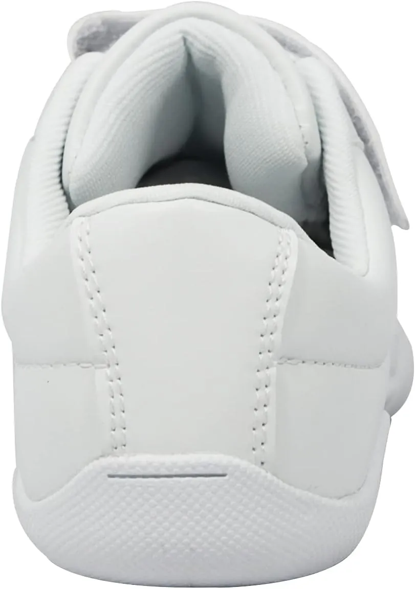 LANDHIKER Girls Cheer Shoes White Cheerleading Shoes Dance Athletic Training Tennis Breathable Youth Dancing Lightweight Competition Comfortable Cheer Sneakers