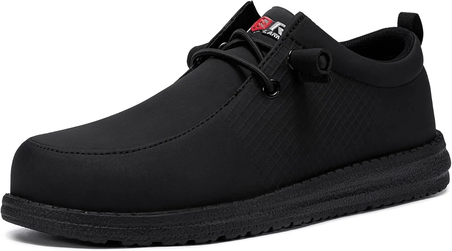 LARNMERN Slip On Steel Toe Shoes Men Lightweight Comfortable Lounging Walking Sneakers Steel Toe Loafers