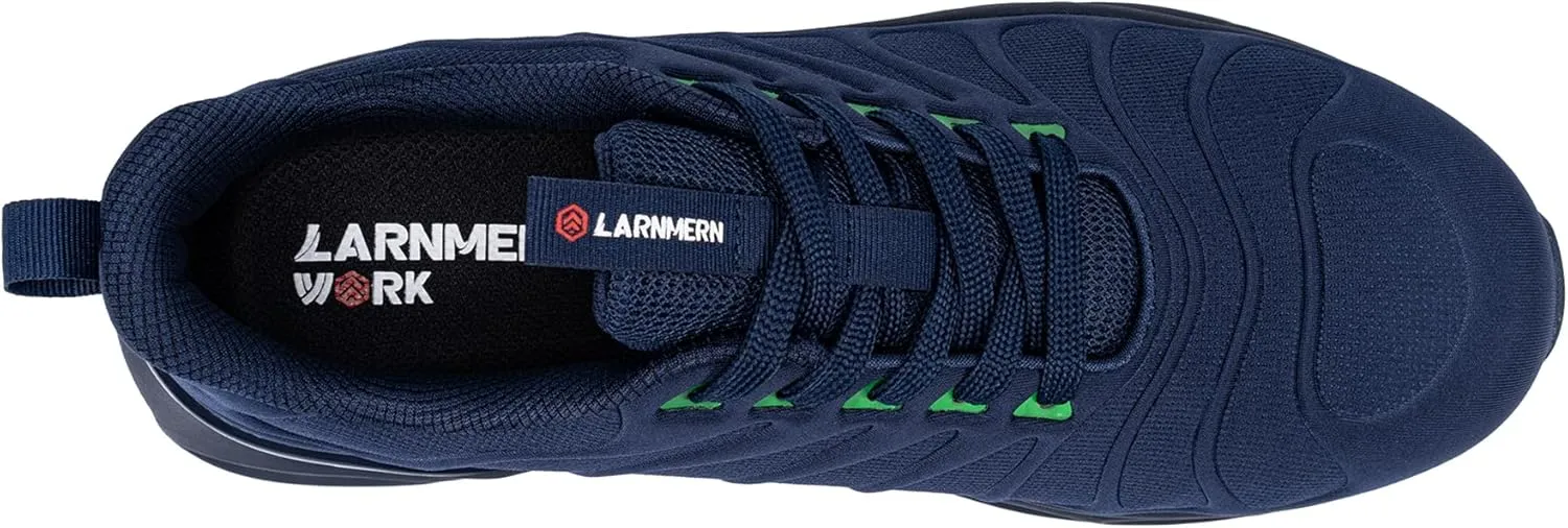 LARNMERN Steel Toe Shoes for Men Women Wide Lightweight Safety Sneakers Comfortable Safety Shoes Colorful Tennis Work Shoes