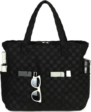 LEDAOU Large Beach Tote Bag Women Waterproof Sandproof Zipper Beach Tote Bag for Pool Gym Grocery Travel with Wet Pocket