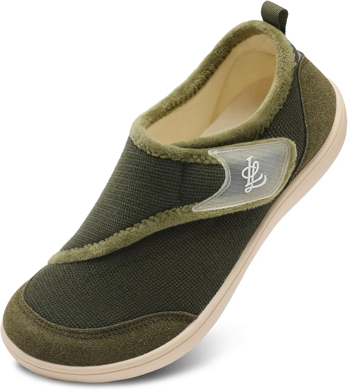 LeIsfIt Mens Slippers Wide House Shoes Adjustable Diabetic Shoes Arthritis Swollen House Slippers Indoor Outdoor