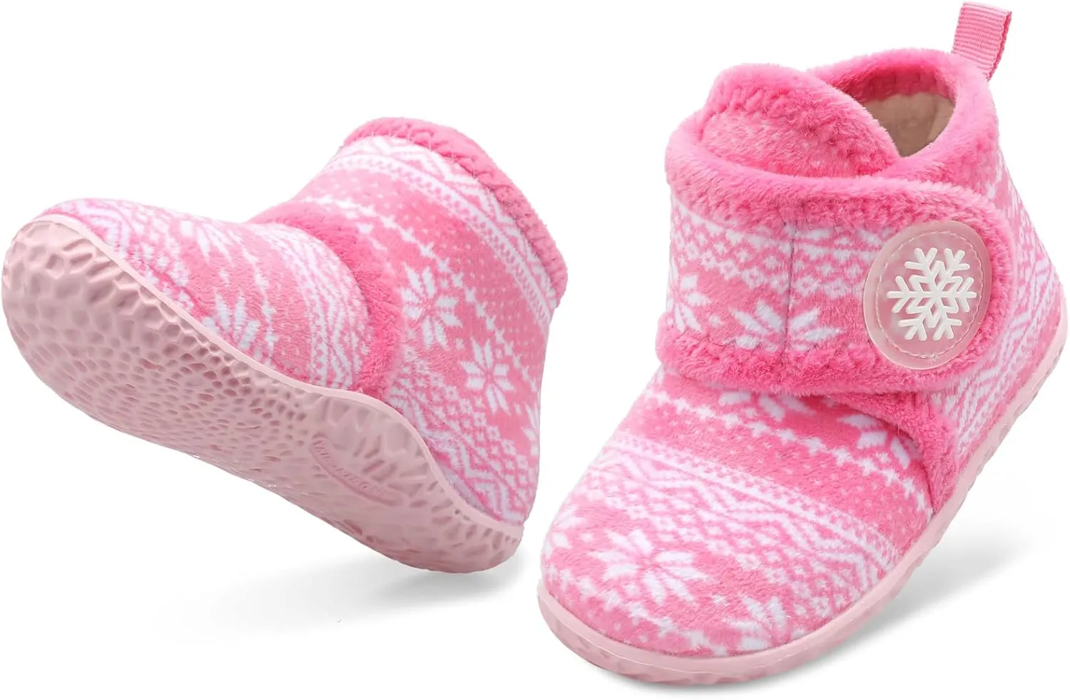 LeIsfIt Toddler Slippers Boys Girls House Slippers Kids Winter Boots Warm Lightweight House Shoes with Non-Slip Sole