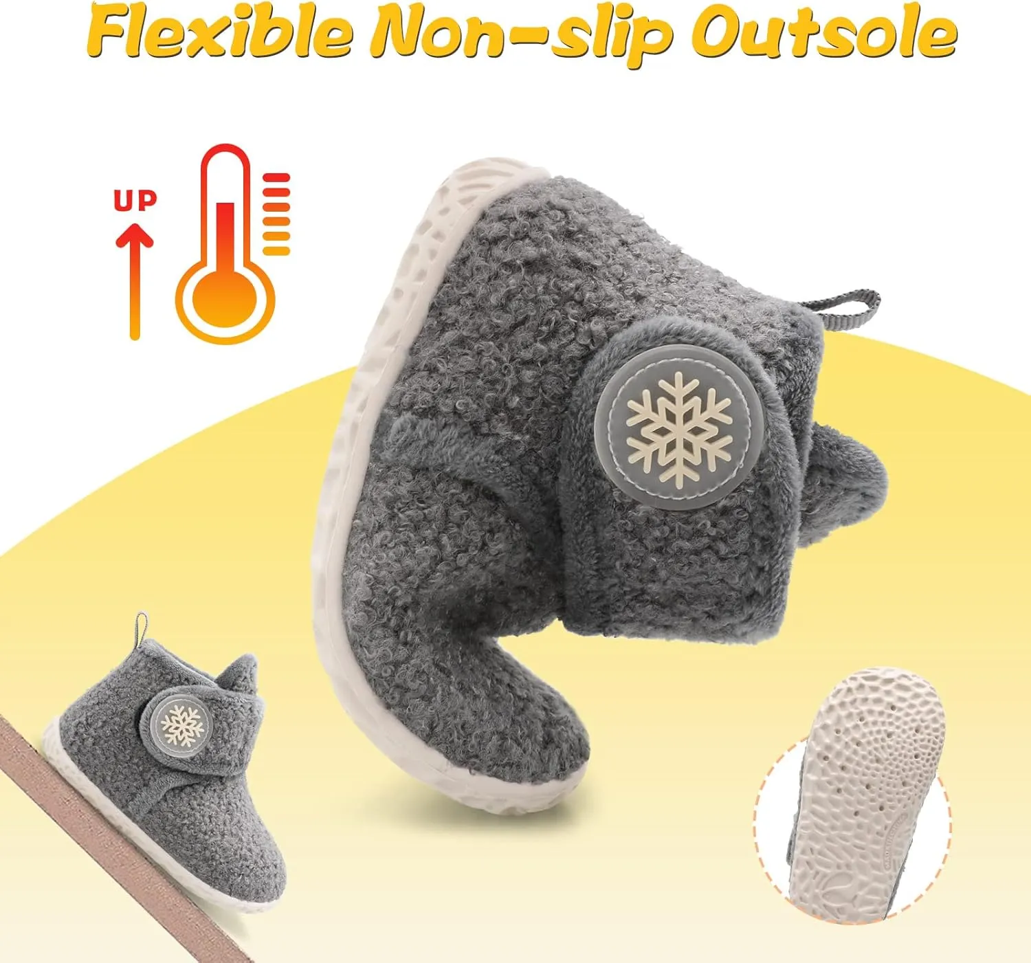 LeIsfIt Toddler Slippers Boys Girls House Slippers Kids Winter Boots Warm Lightweight House Shoes with Non-Slip Sole