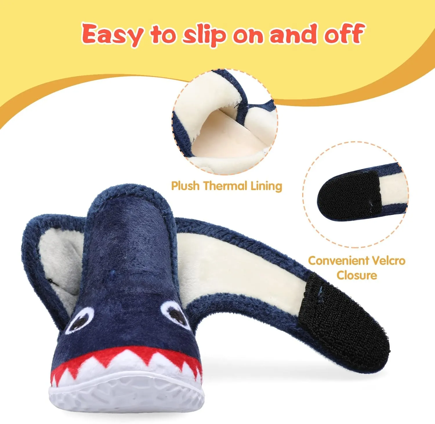 LeIsfIt Toddler Slippers Boys Girls House Slippers Kids Winter Boots Warm Lightweight House Shoes with Non-Slip Sole