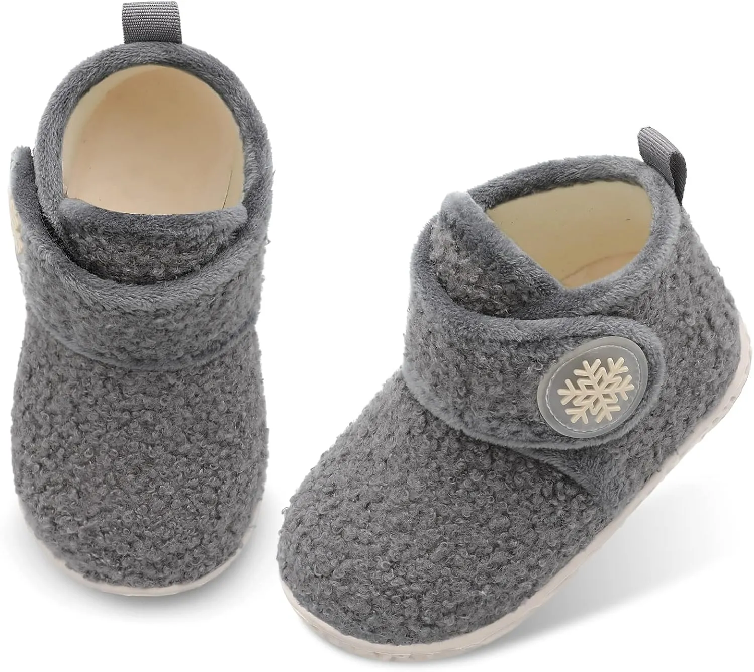 LeIsfIt Toddler Slippers Boys Girls House Slippers Kids Winter Boots Warm Lightweight House Shoes with Non-Slip Sole