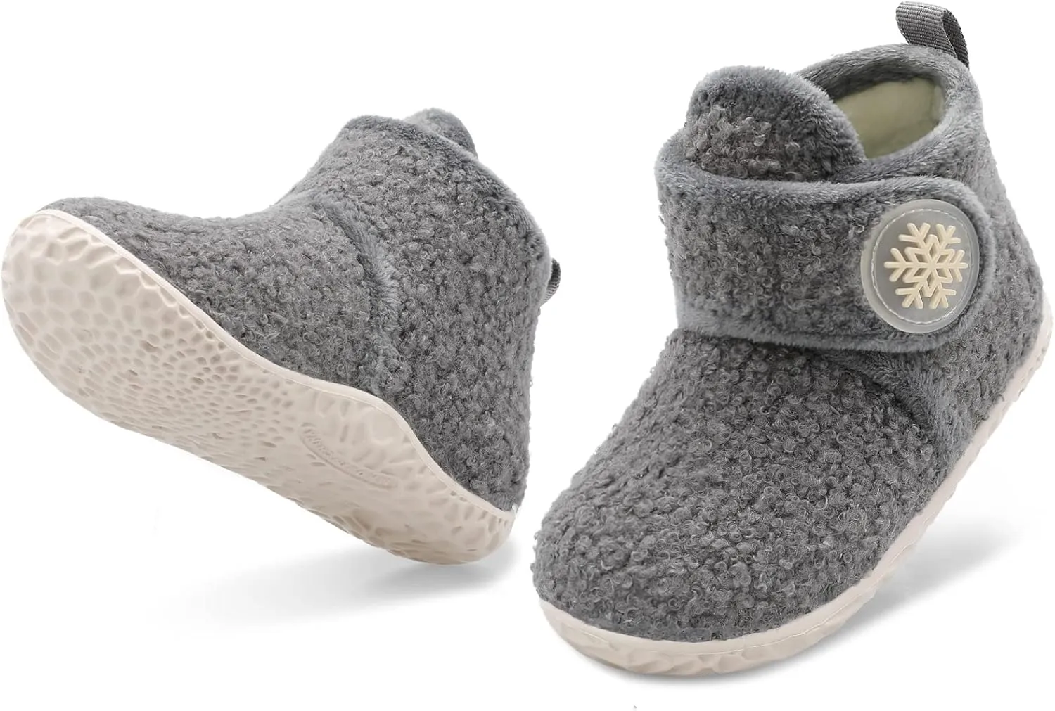 LeIsfIt Toddler Slippers Boys Girls House Slippers Kids Winter Boots Warm Lightweight House Shoes with Non-Slip Sole