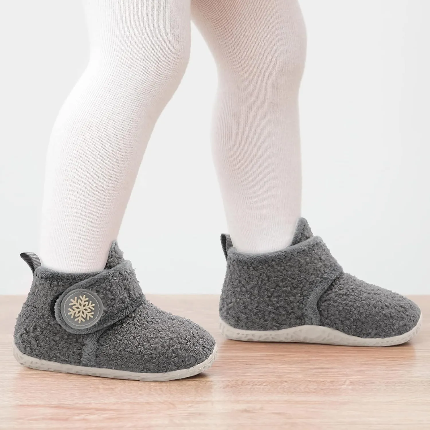 LeIsfIt Toddler Slippers Boys Girls House Slippers Kids Winter Boots Warm Lightweight House Shoes with Non-Slip Sole