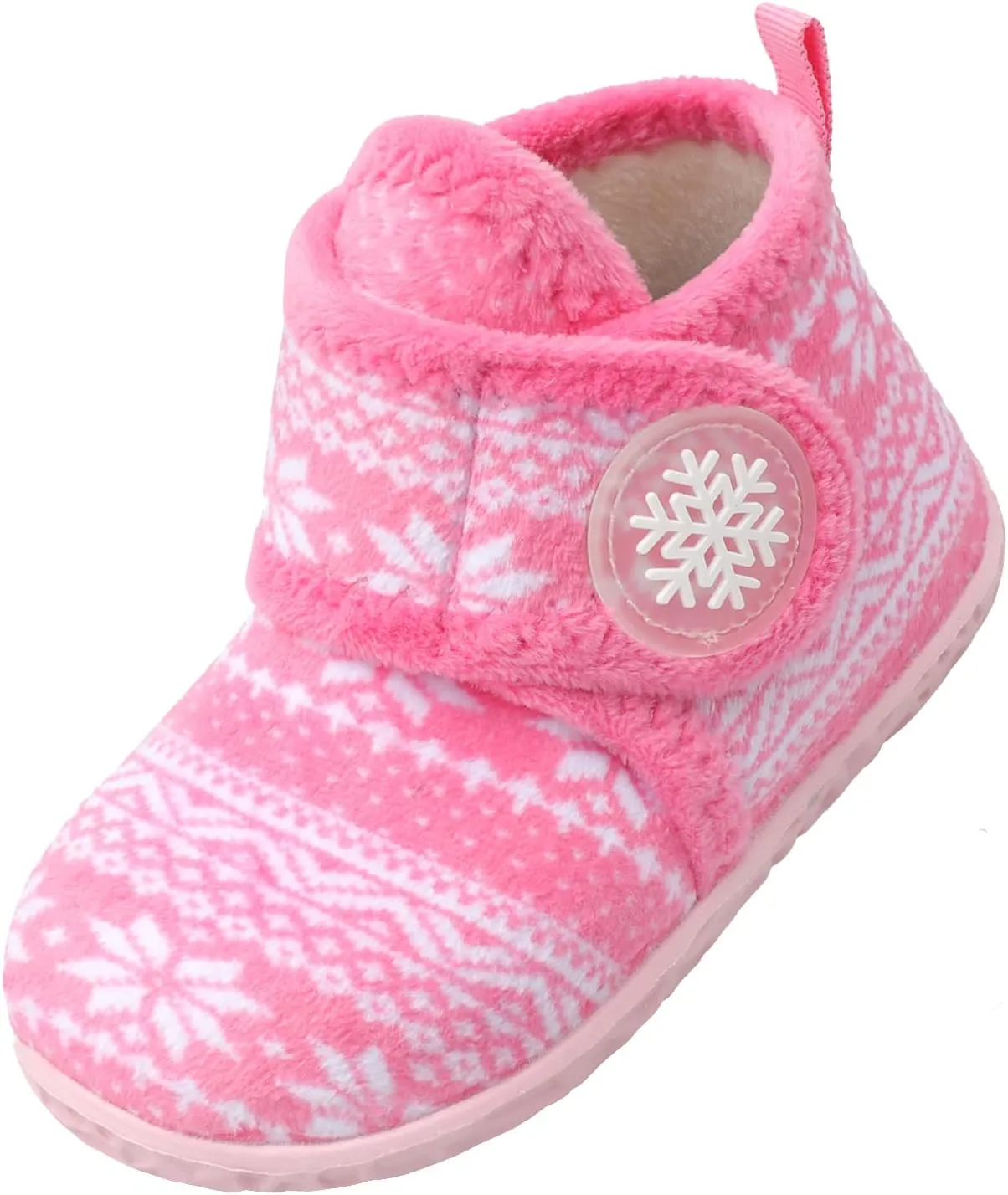LeIsfIt Toddler Slippers Boys Girls House Slippers Kids Winter Boots Warm Lightweight House Shoes with Non-Slip Sole
