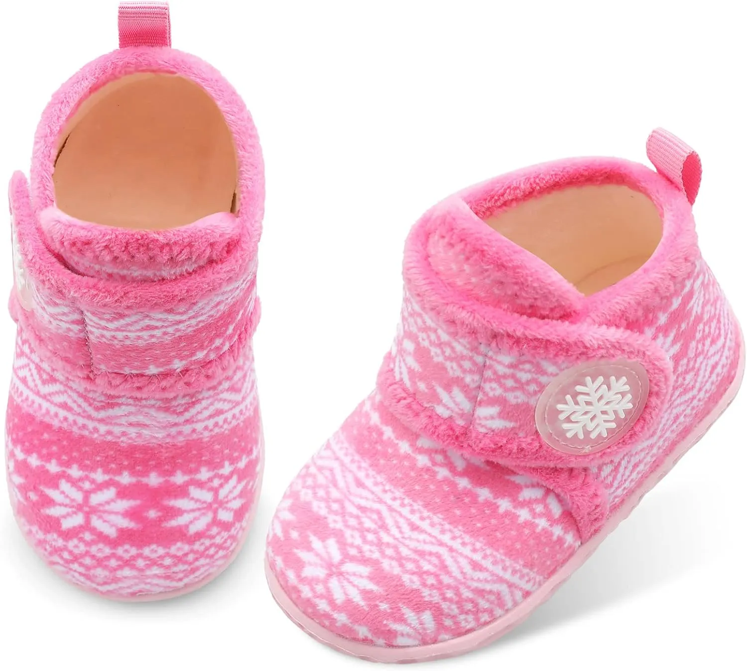 LeIsfIt Toddler Slippers Boys Girls House Slippers Kids Winter Boots Warm Lightweight House Shoes with Non-Slip Sole