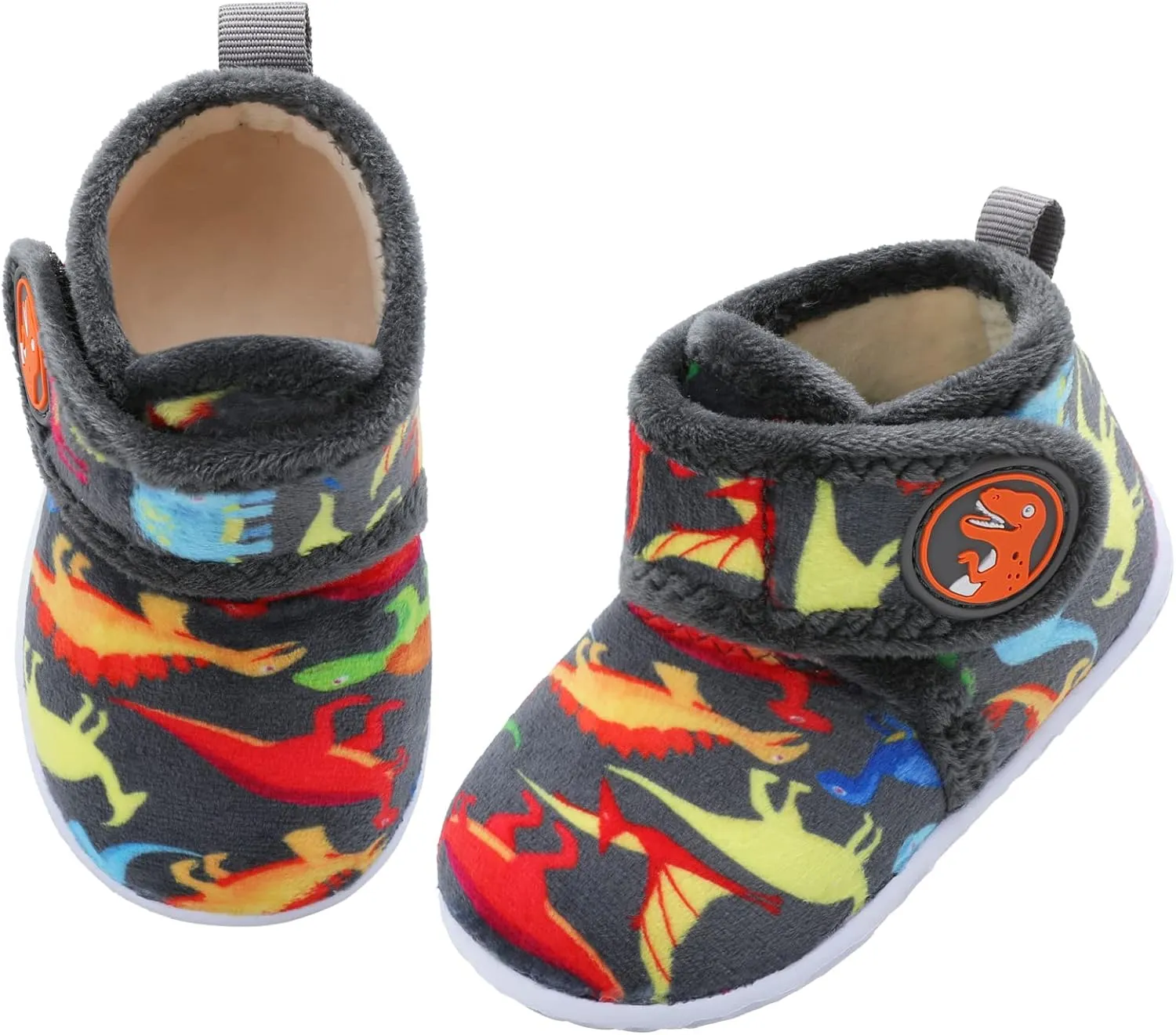 LeIsfIt Toddler Slippers Boys Girls House Slippers Kids Winter Boots Warm Lightweight House Shoes with Non-Slip Sole