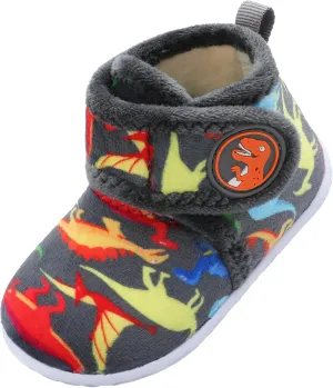 LeIsfIt Toddler Slippers Boys Girls House Slippers Kids Winter Boots Warm Lightweight House Shoes with Non-Slip Sole