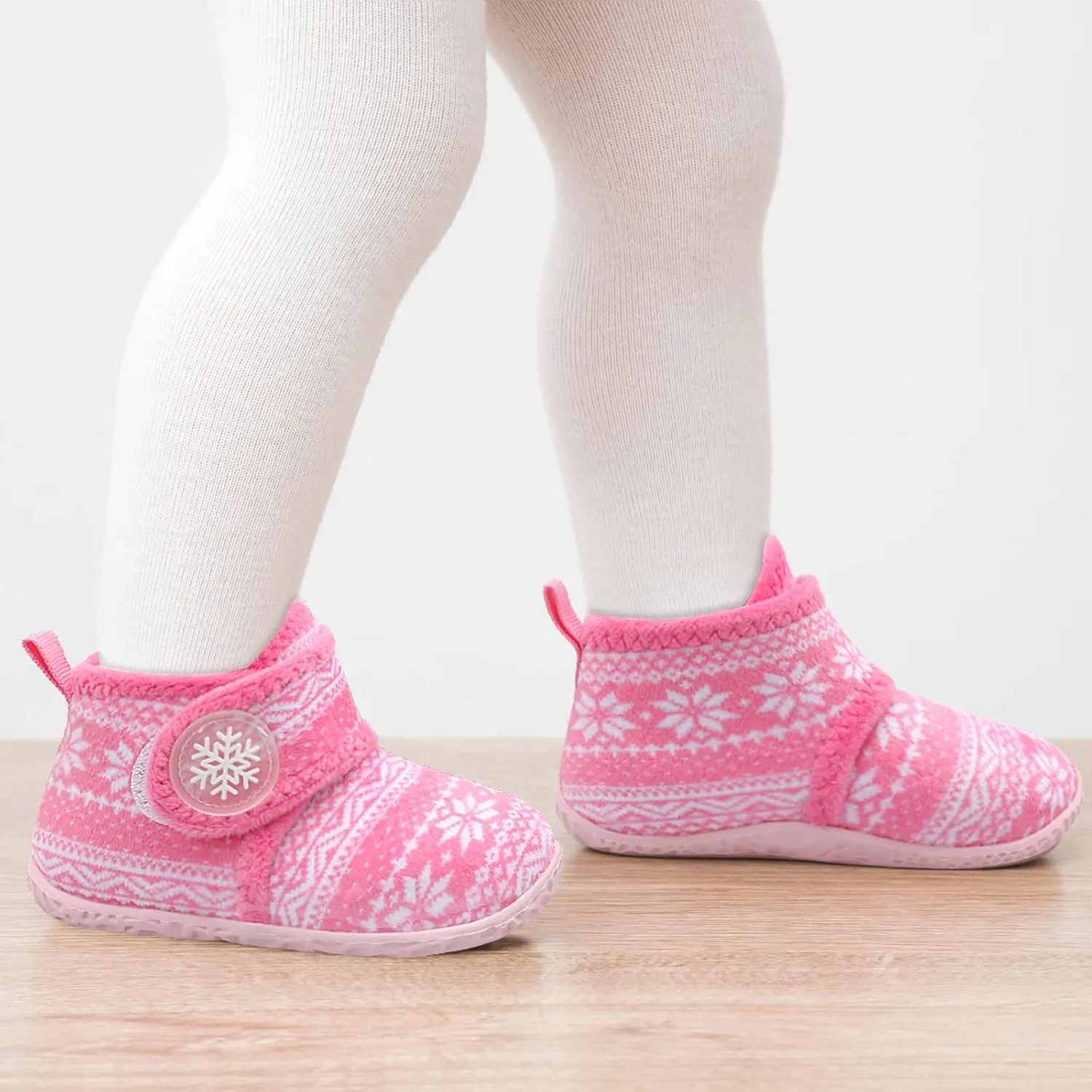 LeIsfIt Toddler Slippers Boys Girls House Slippers Kids Winter Boots Warm Lightweight House Shoes with Non-Slip Sole