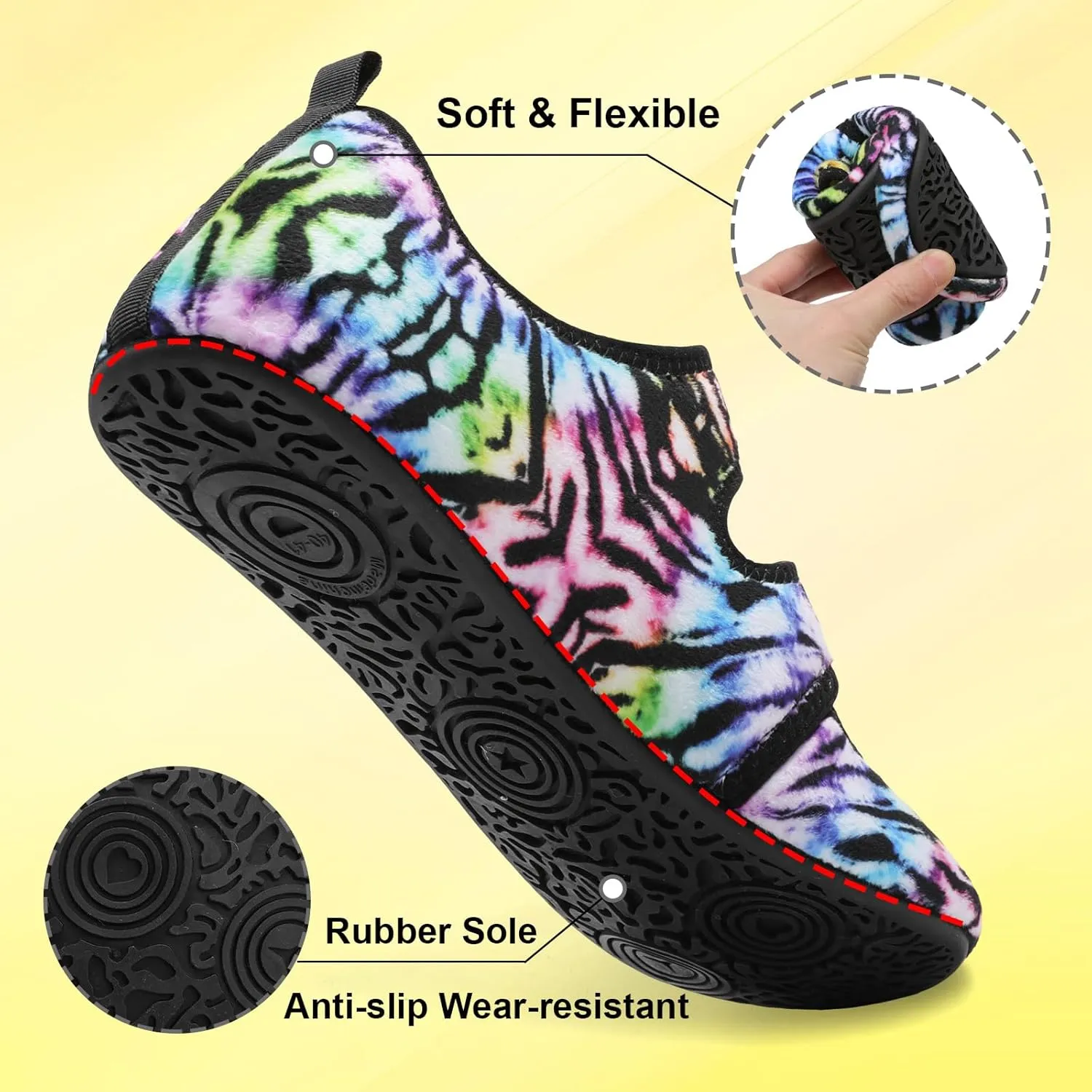 LeIsfIt Womens Slippers Adjustable Diabetic Slippers Wide Soft Arthritis Edema House Shoes Warm Fuzzy Slipper Socks with Rubber Sole