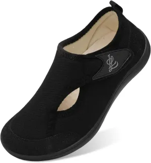 LeIsfIt Womens Slippers Wide Diabetic Shoes Adjustable Arthritis Edema House Shoes Indoor Outdoor Slippers