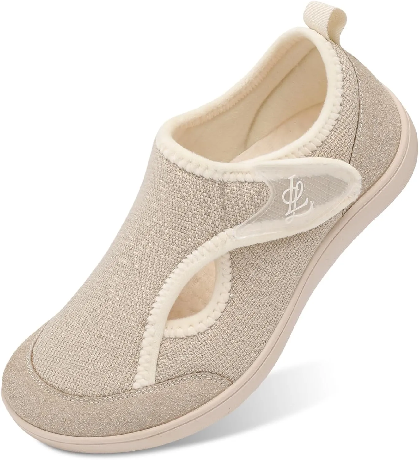 LeIsfIt Womens Slippers Wide Diabetic Shoes Adjustable Arthritis Edema House Shoes Indoor Outdoor Slippers