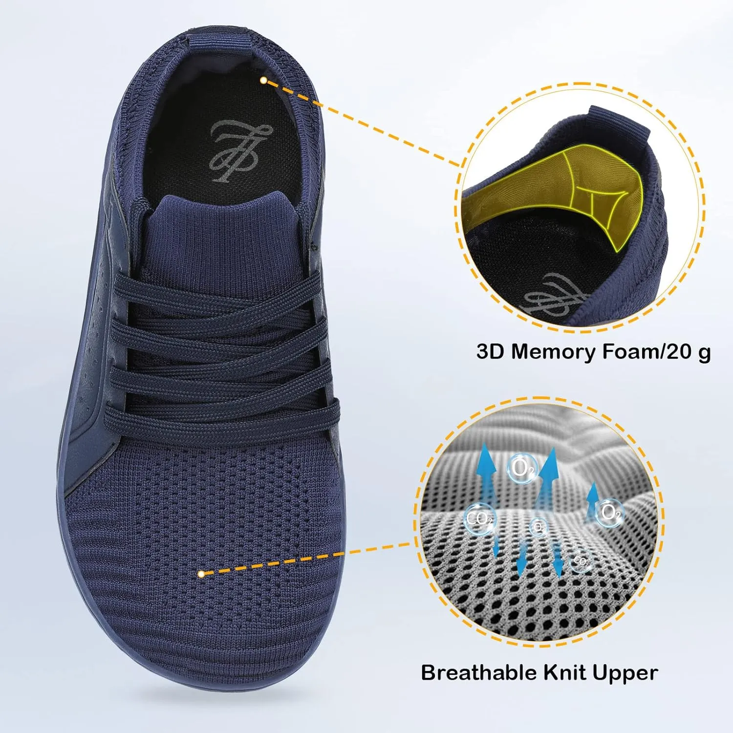 LeIsfIt Womens Walking Shoes Wide Toe Barefoot Shoes Breathable Minimalist Zero Drop Sneakers
