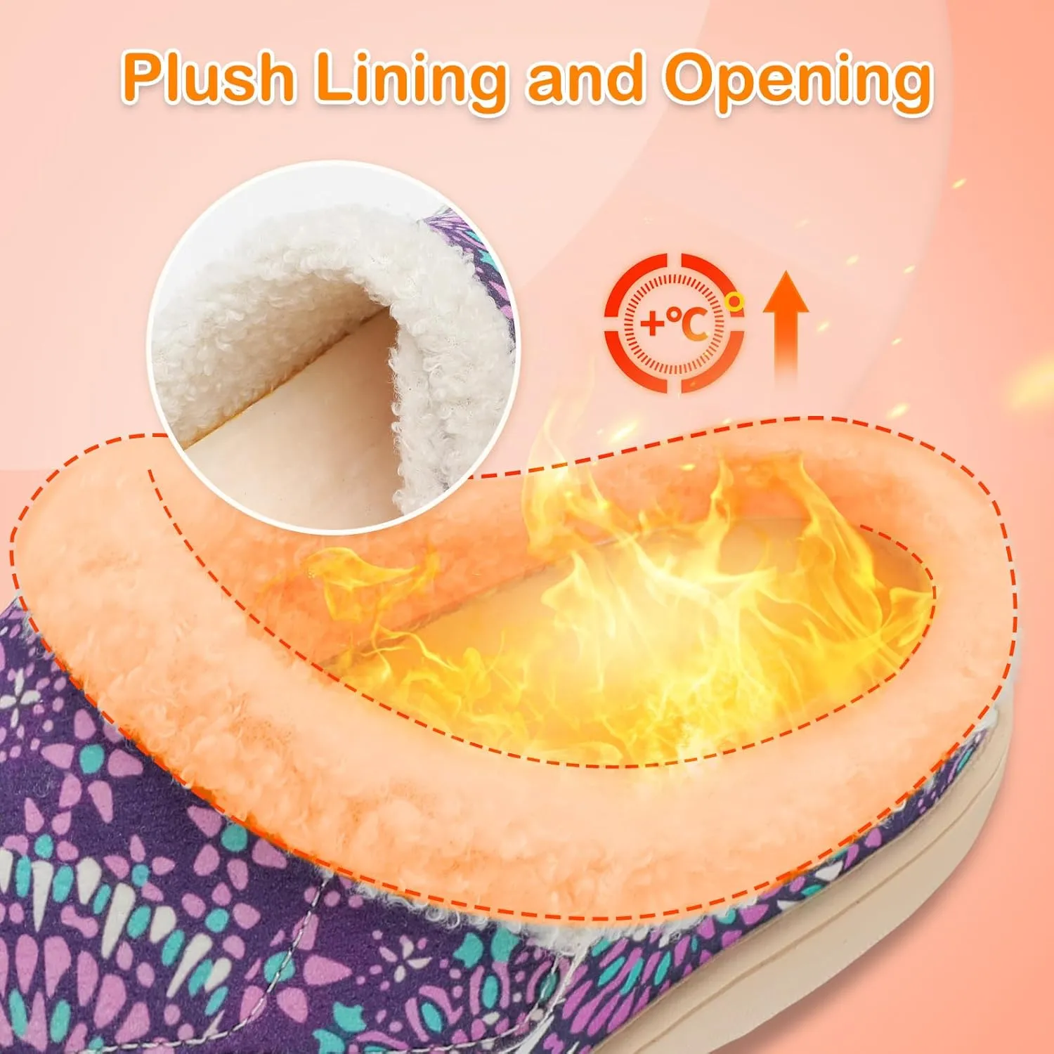LeIsfIt Womens Wide Slippers Adjustable Diabetic Slippers Memory Foam Swollen Arthritis Edema House Shoes Indoor Outdoor
