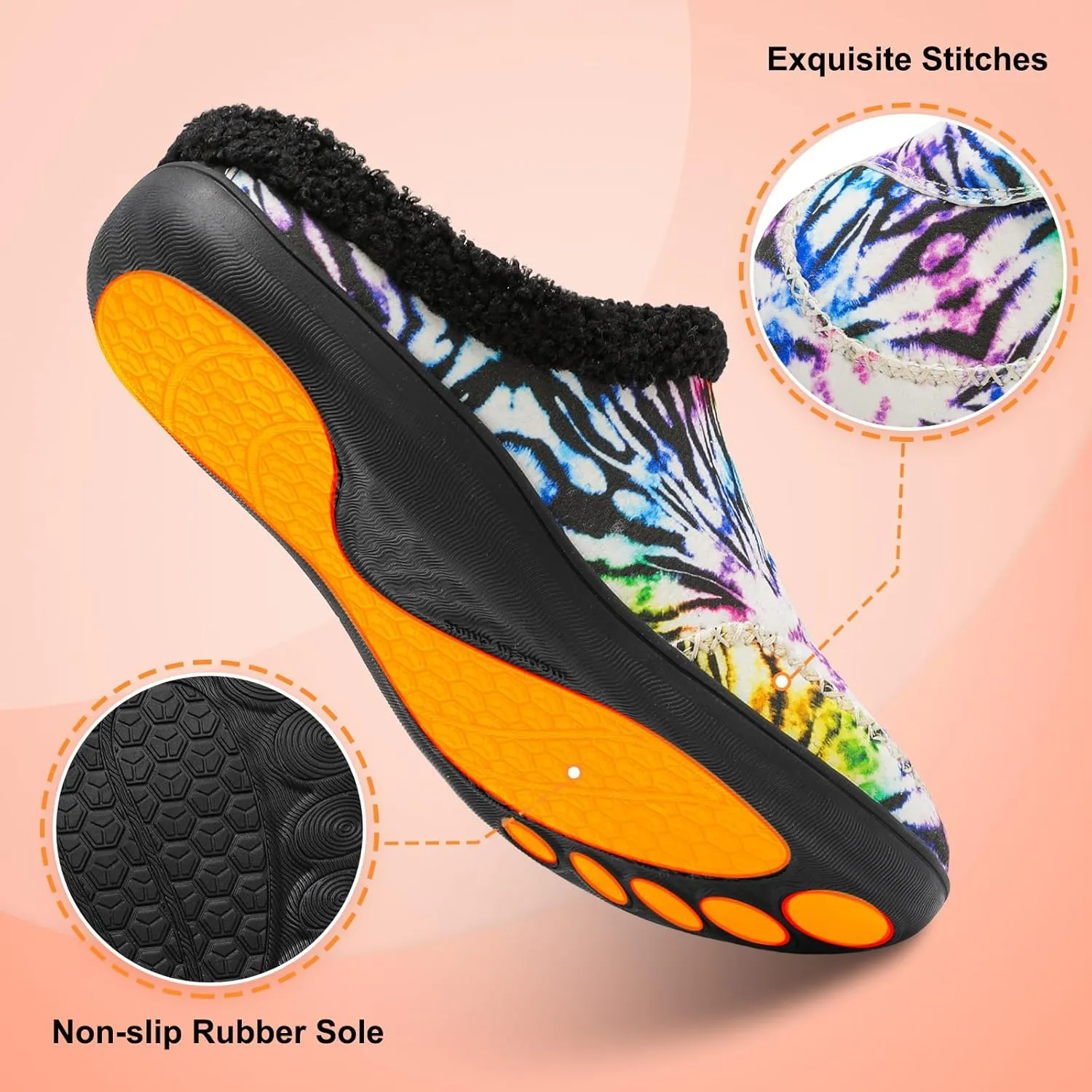 LeIsfIt Womens Wide Slippers Adjustable Diabetic Slippers Memory Foam Swollen Arthritis Edema House Shoes Indoor Outdoor