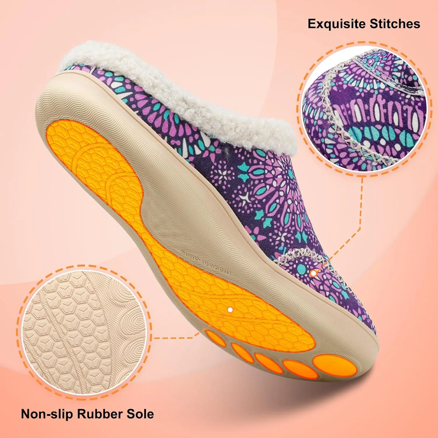 LeIsfIt Womens Wide Slippers Adjustable Diabetic Slippers Memory Foam Swollen Arthritis Edema House Shoes Indoor Outdoor