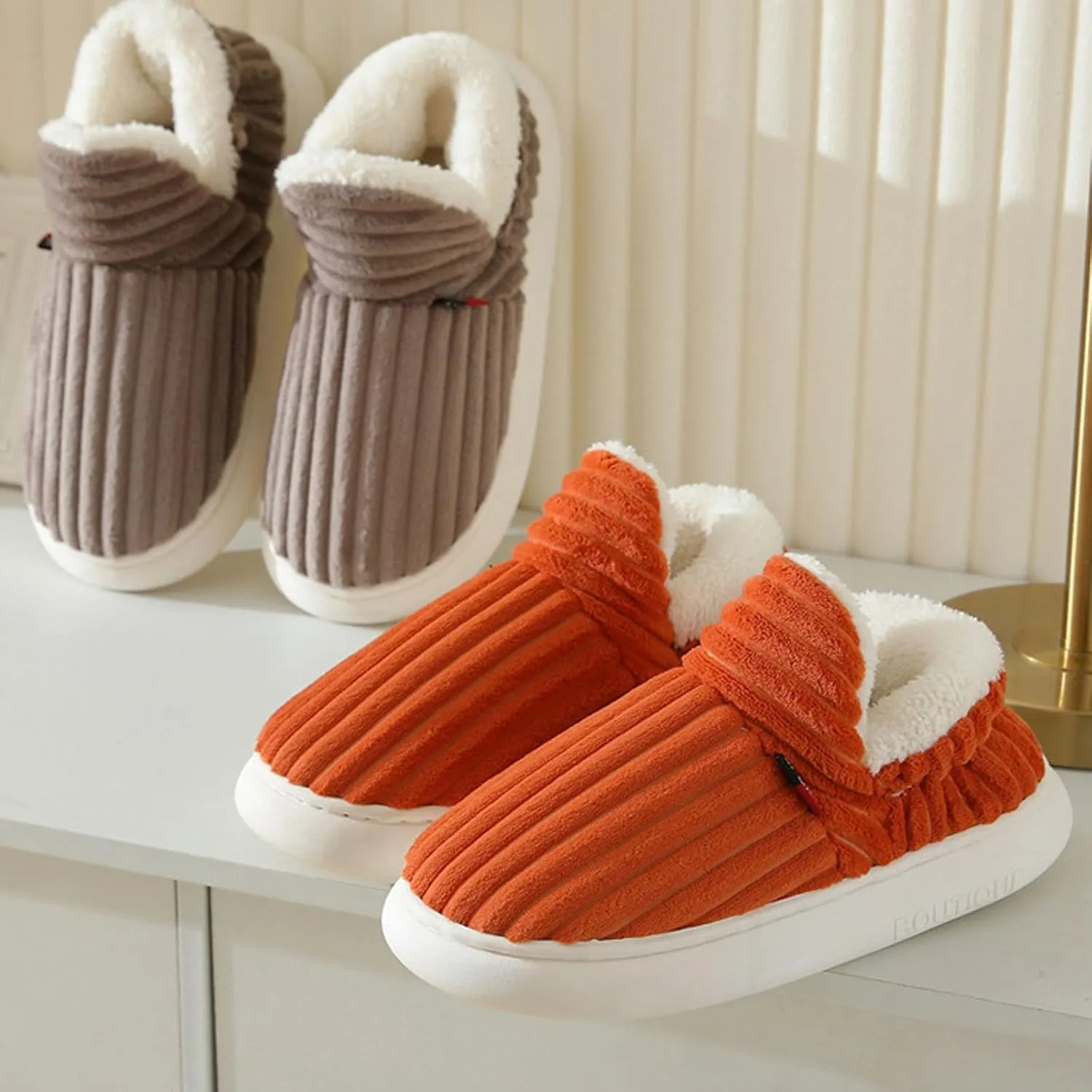 LELEBEAR Pluffi Cozy Stylish Slipper, Pluffi Slipper Booties, Winter Fuzzy Warm Lining Slippers for Women and Men